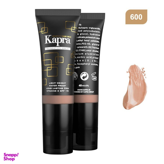 کرم پودر لایت ویت کاپرا شماره 600 حجم 30 میلی لیتر