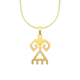 گردنبند طلا 18 عیار زنانه مدوپد مدل هندسی کد F3-1-1261