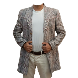 پالتو مردانه طرح چهارخانه کد M1