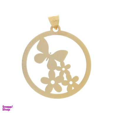 پلاک گردنبند طلا 18 عیار زنانه پانسی طرح پروانه کد 7854