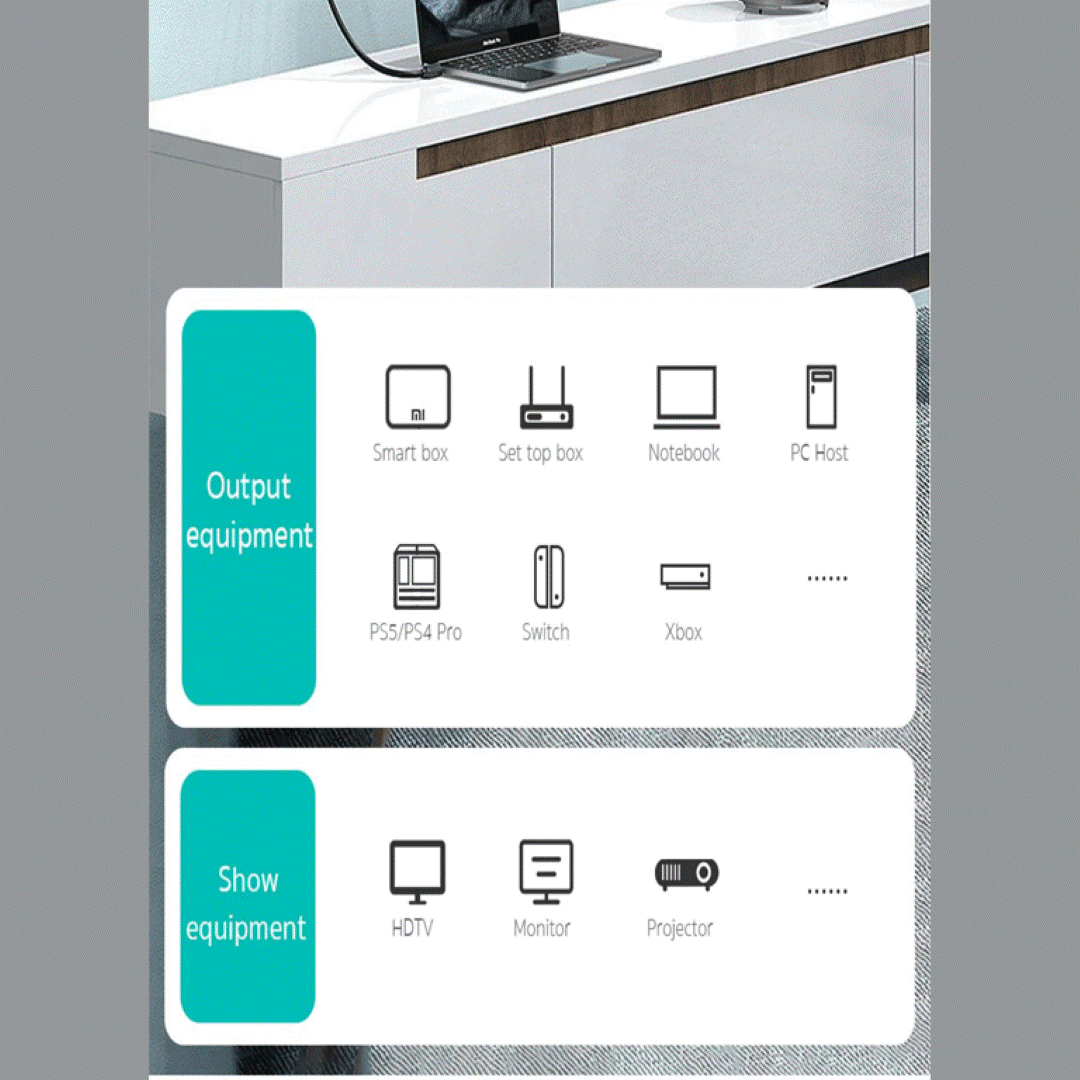 کابل HDMI کوتتسی مدل 4K Dual Port 87103 طول 3 متر