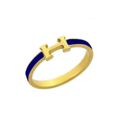 انگشتر طلا 18 عیار زنانه مدل هرمس مینایی کد sh0350