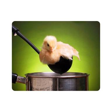 ماوس پد اطلس آبی طرح جوجه و ملاقه و قابلمه مدل T5853