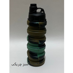 قمقمه سیلیکونی مدل تاشو کد GHCAB گنجایش 0.5 لیتر