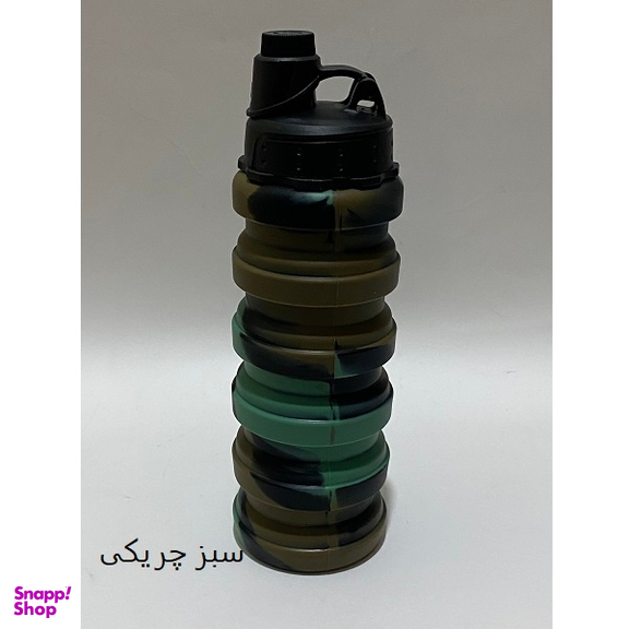 قمقمه سیلیکونی مدل تاشو کد GHCAB گنجایش 0.5 لیتر