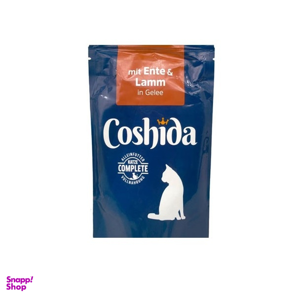 پوچ گربه بالغ کوشیدا طعم اردک و بره وزن 100 گرم