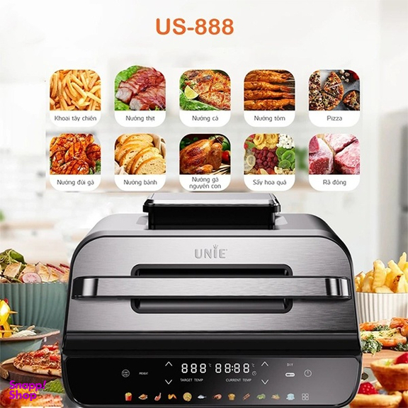 سرخ کن بدون روغن و گریل یونی مدل US-888