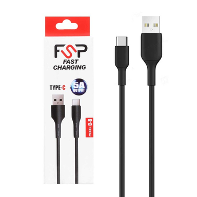 کابل شارژ USB به Type-C اف اس پی مدل C-8-BSA 2 طول 1 متر