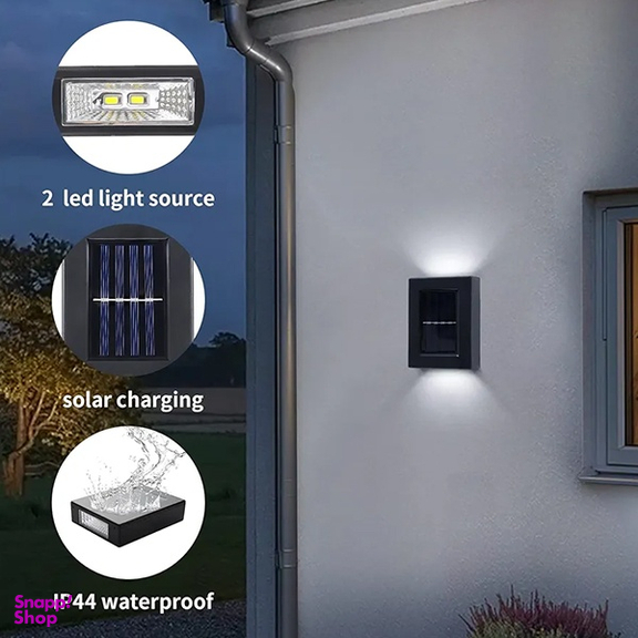 چراغ پارکی خورشیدی سولونیکس مدل 4LED-Solar-Wall Lamp مجموعه 6 عددی
