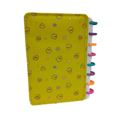 دفتر 100 برگ دکمه ای سویل مدل جلد پارچه قابل شستشو طرح جوجه کد 4058