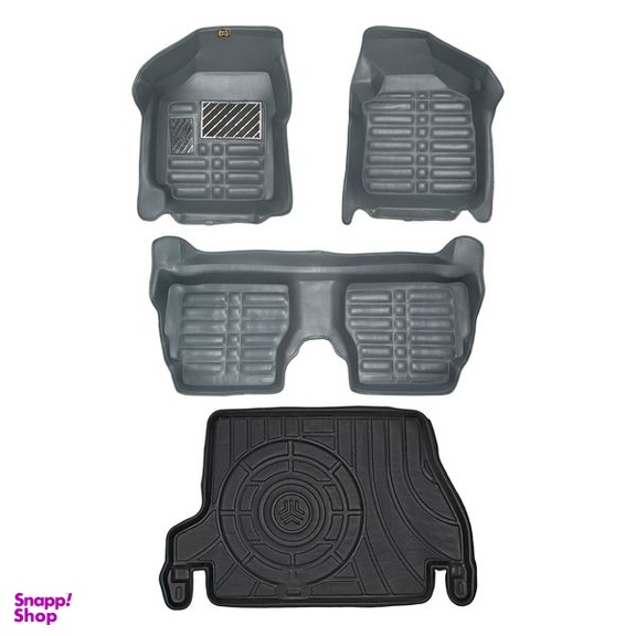 کفپوش پنج بعدی خودرو پانیذ مدل EVA مناسب پراید به همراه کفپوش صندوق