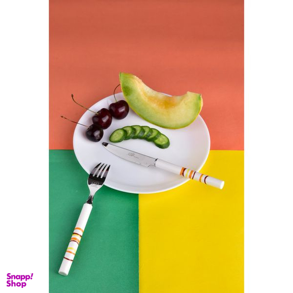 ست کاردوچنگال میوه خوری 12پارچه مدل گرد