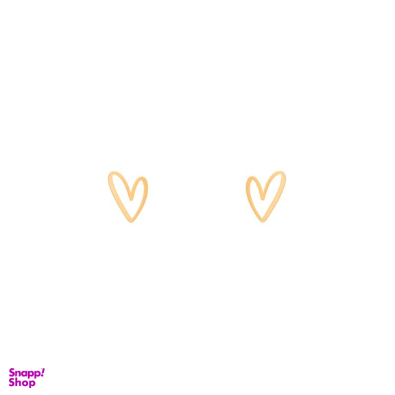 گوشواره طلا 18 عیار زنانه درگونه مدل قلب فانتزی