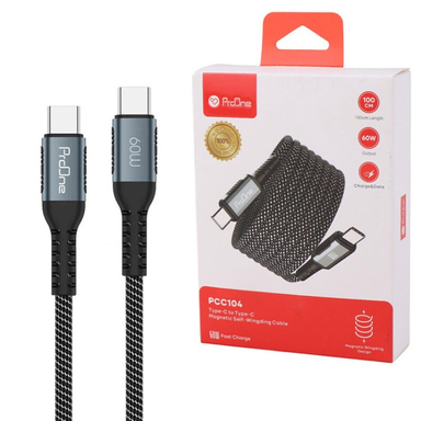 کابل شارژ 60 وات Type-C به Type-C پرووان مدل PCC104 طول 1 متر