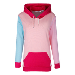 هودی اسپرت لوینت مدل کالرفول کد 6242 رنگ زمینه صورتی