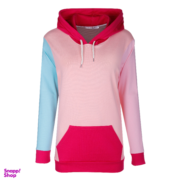 هودی اسپرت لوینت مدل کالرفول کد 6242 رنگ زمینه صورتی