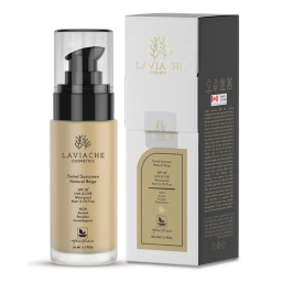 کرم ضد آفتاب رنگی +spf50 لاویاچه مدل ضد آب مناسب انواع پوست بژ طبیعی حجم 50 میلی لیتر
