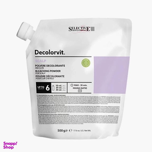 پودر بی رنگ کننده مو سلکتیو مدل Scalp وزن 500 گرم