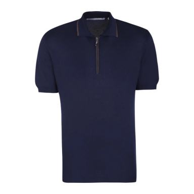 پولوشرت بافت آستین کوتاه مردانه مدل GD-s-16899521 رنگ سرمه ای