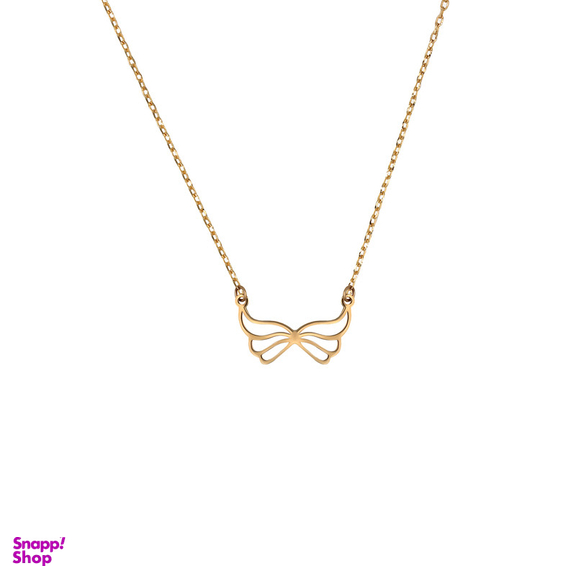 گردنبند طلا 18 عیار زنانه با طرح مینیمال طلاجات مدل طوق پروانه کد 1025