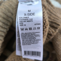 پلیور یقه اسکی زنانه ایکس ساید مدل TURK3 رنگ قهوه‌ ای سفید