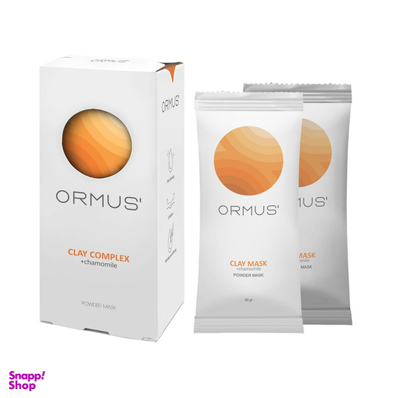 ماسک صورت اورموس مدل کمپلکس خاک رس و بابونه وزن 30 گرم بسته 5 عددی