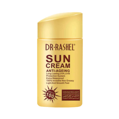 کرم ضد آفتاب بی رنگ دکتر راشل مدل Anti Aging با SPF 100 حجم 80 میلی‌ لیتر