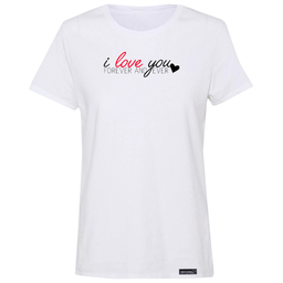 تیشرت زنانه 27 مدل Love Forever کد MH1794 رنگ سفید