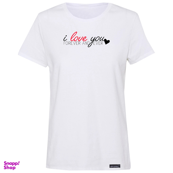 تیشرت زنانه 27 مدل Love Forever کد MH1794 رنگ سفید