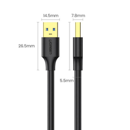 کابل Data Link USB 3.0 AM یوگرین مدل US128 کد 10370 طول 1 متر
