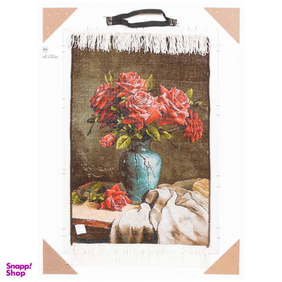 تابلو فرش دستباف سی پرشیا مدل گل رز با گلدان کد 903728