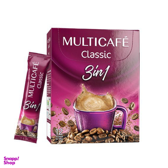 پودر قهوه فوری 3 در 1 مولتی کافه بسته 12 ساشه