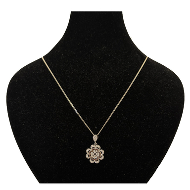 گردنبند نقره زنانه گیرا مدل گل کد G1049