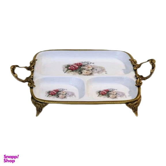 صبحانه خوری دسته برنجی آبکاری آنتیک میراکل لیموژ کد 132