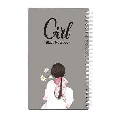 دفتر 40 برگ کاغذ مشکی پیتیکو سری Girl طرح 3