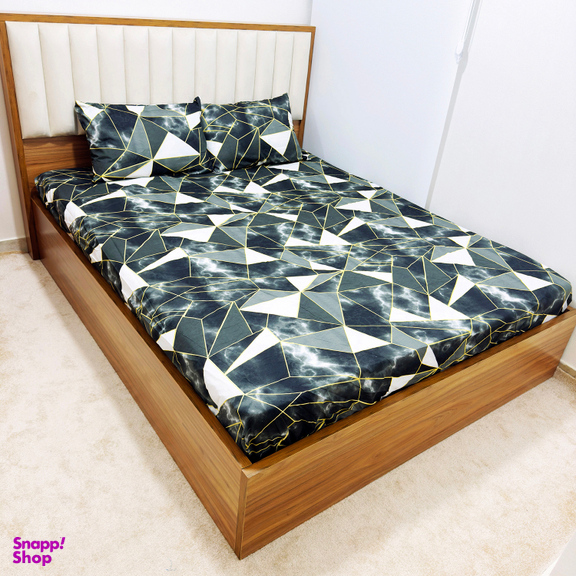 سرویس ملحفه دو نفره چهار تکه ناتوسا مدل هندسی کد 180