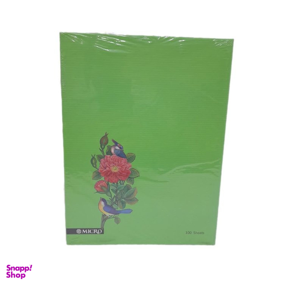 دفتر کلاسوری 100 برگ میکرو طرح گل و پرنده کد 026
