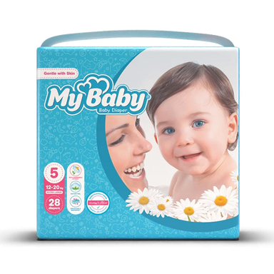 پوشک کودک مای بی بی مدل آبی سایز 5 بسته 28 عددی