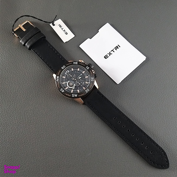 ساعت عقربه ای مردانه اکستری کد X6035-B رنگ مشکی مسی