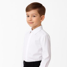 پیراهن پسرانه مدل آیکت دوشین 115 رنگ سفید