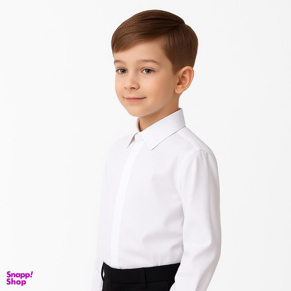 پیراهن پسرانه مدل آیکت دوشین 115 رنگ سفید