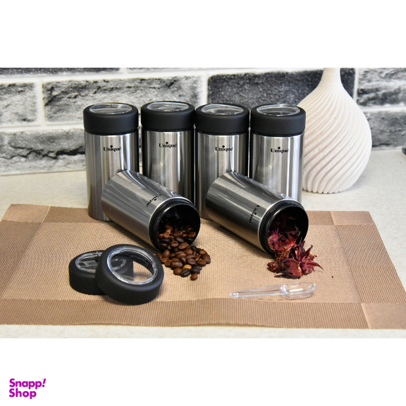 جا ادویه یونیک مدل استیل کد 4490 مجموعه 6 عددی