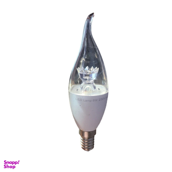 لامپ ال ای دی شمعی 6 وات پارس شهاب مدل اشکی لنز ستاره ای پایه E14 بسته 20 عددی