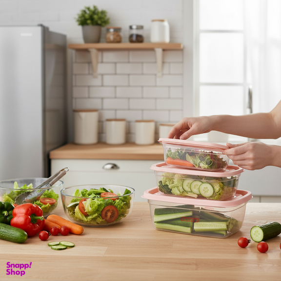 ظروف نگهدارنده نورینو مدل ارکیده مجموعه 6 عددی