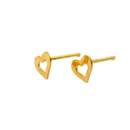 گوشواره طلا 18 عیار زنانه کاپانی مدل قلب کد KE003