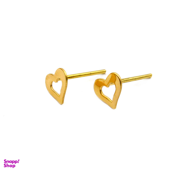 گوشواره طلا 18 عیار زنانه کاپانی مدل قلب کد KE003