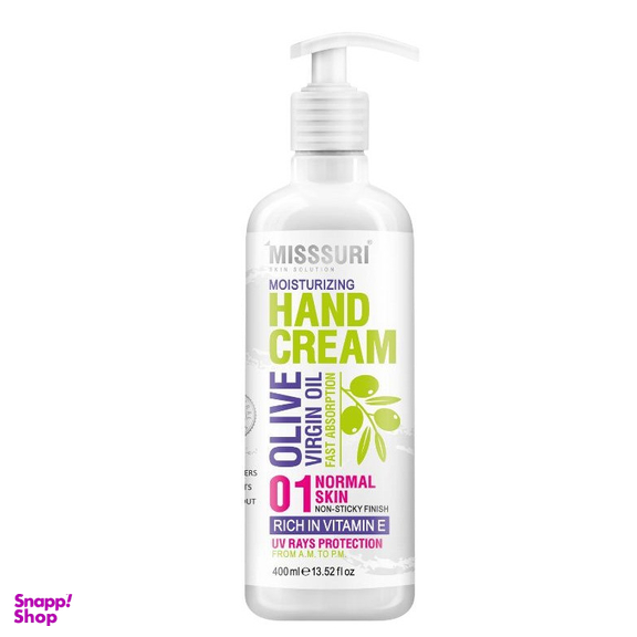 کرم مرطوب کننده پوست دست میسوری مدل 01 مناسب پوست معمولی حجم 400 میلی لیتر