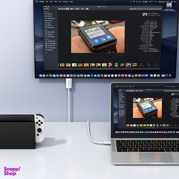 کابل دیتا Type-C به HDTV 4K بروفون مدل DH10 طول 1.8 سانتی‌ متر