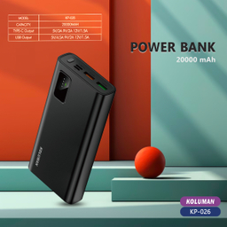 پاوربانک کلومن مدل KP-026 ظرفیت 20000 میلی آمپر ساعت
