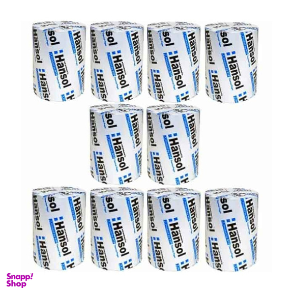رول کاغذ حرارتی پرینتر 40 متر هانسول مدل تک لفاف مجموعه 10 عددی